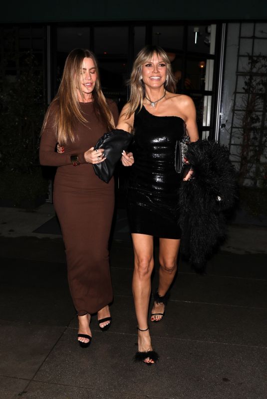 HEIDI KLUM and SOFIA VERGARA Leaves Madeo Restaurant in West Hollywood 12/19/2023