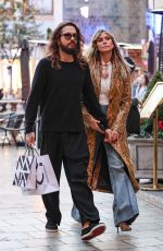 HEIDI KLUM and Tom Kaulitz Out Shopping at Nordstrom 12/11/2023