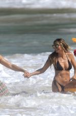 HEIDI KLUM and Tom Kaulitzat a Beach in St. Barts 12/21/2023