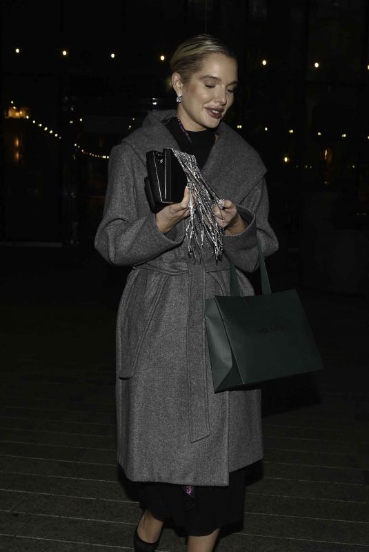 HELEN FLANAGAN Leaves Kitten Restaurant in Manchester 12/14/2023