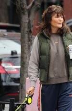 HELENA CHRISTENSEN Out for Morning Coffee with Her Dog in New York 12/17/2023