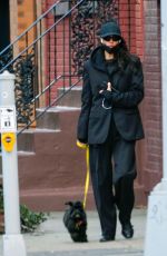 IRINA SHAYK Out for a Dog Walk in New York 12/19/2023