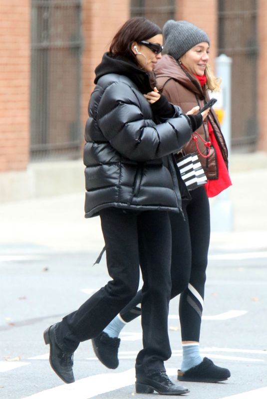 IRINA SHAYK Out with a Friend in New York 12/06/2023