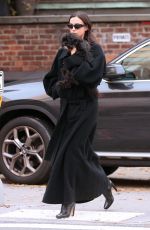 IRINA SHAYK Out with Her Dog in New York 12/05/2023