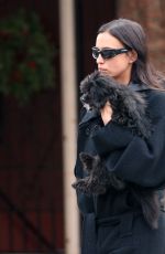 IRINA SHAYK Out with Her Dog in New York 12/05/2023