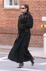 IRINA SHAYK Out with Her Dog in New York 12/05/2023