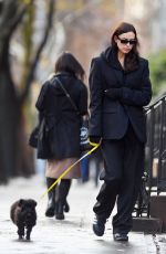 IRINA SHAYK Out with Her Dog in New York 12/18/2023