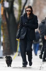 IRINA SHAYK Out with Her Dog in New York 12/18/2023