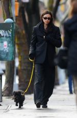IRINA SHAYK Out with Her Dog in New York 12/18/2023