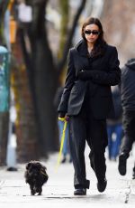 IRINA SHAYK Out with Her Dog in New York 12/18/2023