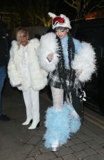 JADE THIRLWALL Arrives at 93 Feet East Y2K Themed Birthday Party in London 12/15/2023