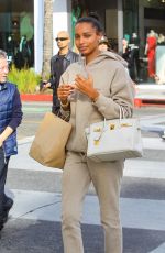 JASMINE TOOKES on Christmas Shopping with Her Family in Beverly Hills 12/22/2023