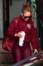 JENNIFER LOPEZ Leaves a Workout at Tracey Anderson Gym in Studio City 12/05/2023
