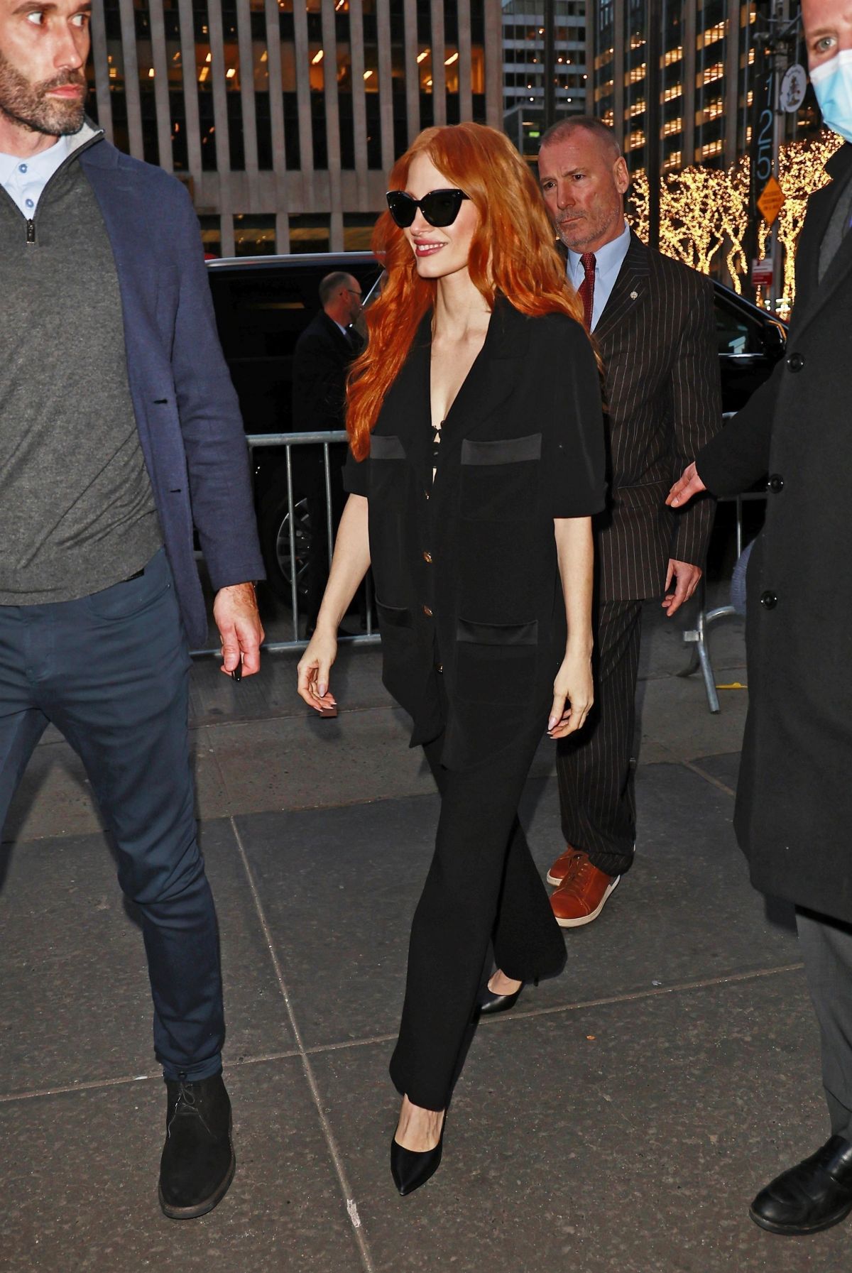 JESSICA CHASTAIN Arrives at NBC Studios in New York 12/15/2023 – HawtCelebs