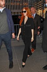JESSICA CHASTAIN Arrives at NBC Studios in New York 12/15/2023
