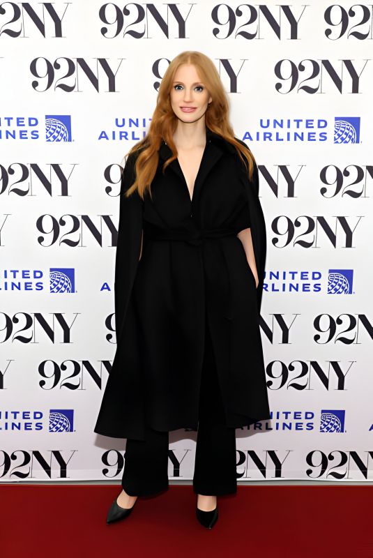 JESSICA CHASTAIN in Conversation with Joe Neumaier Memory at 92NY in New York 12/15/2023