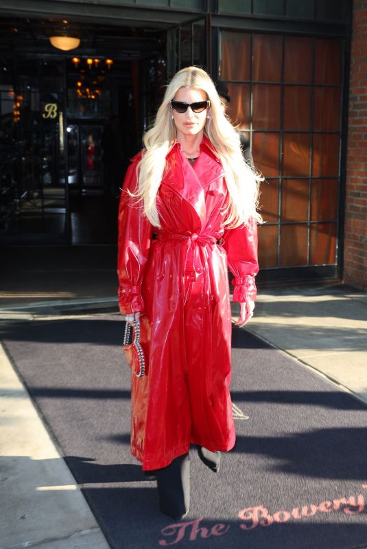 JESSICA SIMP{SON Leaves Bowery Hotel in New York 11/30/2023