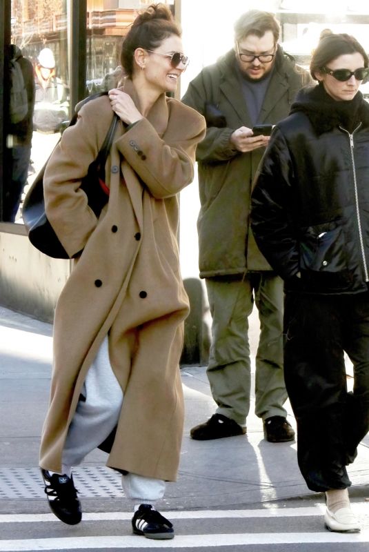 KATIE HOLMES Out and About in New York 12/21/2023