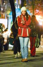 KATIE HOLMES Out in Chilly New York 12/15/2023