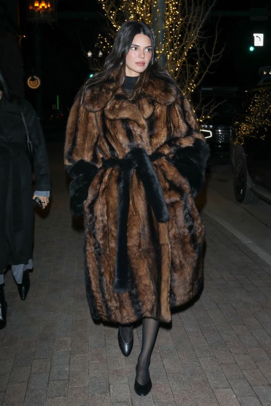 KENDALL JENNER Out for Dinner at Matsuhisa with Friends in Aspen 12/16/2023