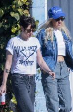 KRISTEN STEWART and DYLAN MEYER Out for Lunch in Los Feliz 12/24/2023