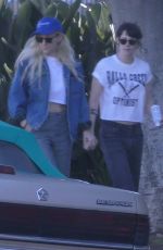 KRISTEN STEWART and DYLAN MEYER Out for Lunch in Los Feliz 12/24/2023