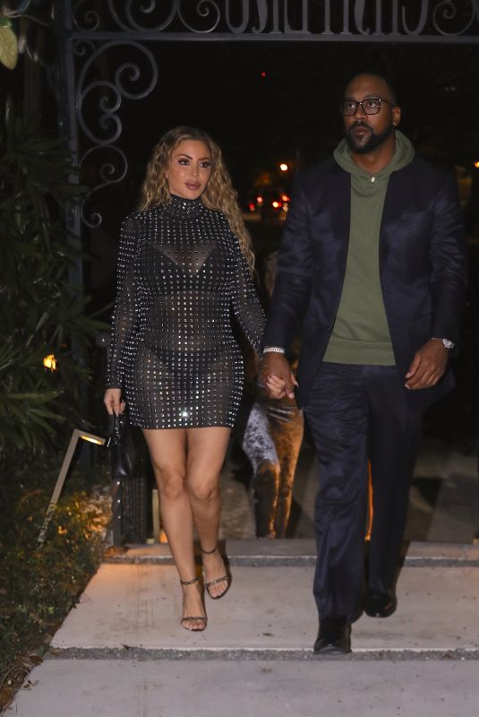 LARSA PIPPEN and Marcus Jordan on a Dinner Date at Chateau Zz in Miami Beach 12/30/2023