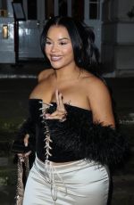 LATEYSHA GRACE Arrives at The House of CB Christmas Party in London 11/29/2023