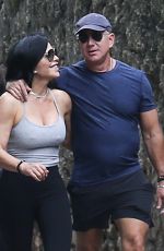 LAUREN SANCHEZ and Jeff Bezos Enjoying a Walk in a Park on Christmas Eve in Miami 12/24/2023