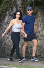 LAUREN SANCHEZ and Jeff Bezos Enjoying a Walk in a Park on Christmas Eve in Miami 12/24/2023