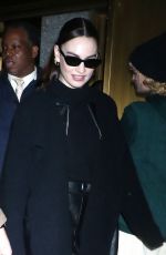 LILY JAMES Arrives at Kelly Clarkson Show in New York 12/18/2023