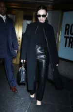 LILY JAMES Arrives at Kelly Clarkson Show in New York 12/18/2023