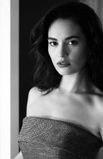 LILY JAMES at a Photoshoot, December 2023