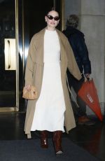 LILY JAMES Leaves Today Show in New York 12/18/2023