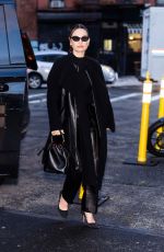 LILY JAMES Out for Press Day in New York 12/18/2023