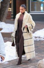 LORI HARVEY Heading to Revolve Store in Aspen 12/15/2023