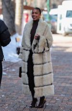 LORI HARVEY Heading to Revolve Store in Aspen 12/15/2023