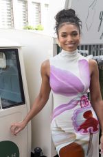 LORI HARVEY Hosts Pop-up Shop for Her Yevrah Swim Brand in Miami Beach 12/09/2023