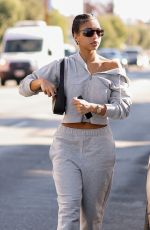 LORI HARVEY Stops by Kreation Organic Juicery in West Hollywood 12/05/2023