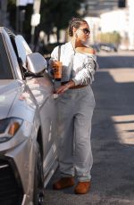 LORI HARVEY Stops by Kreation Organic Juicery in West Hollywood 12/05/2023