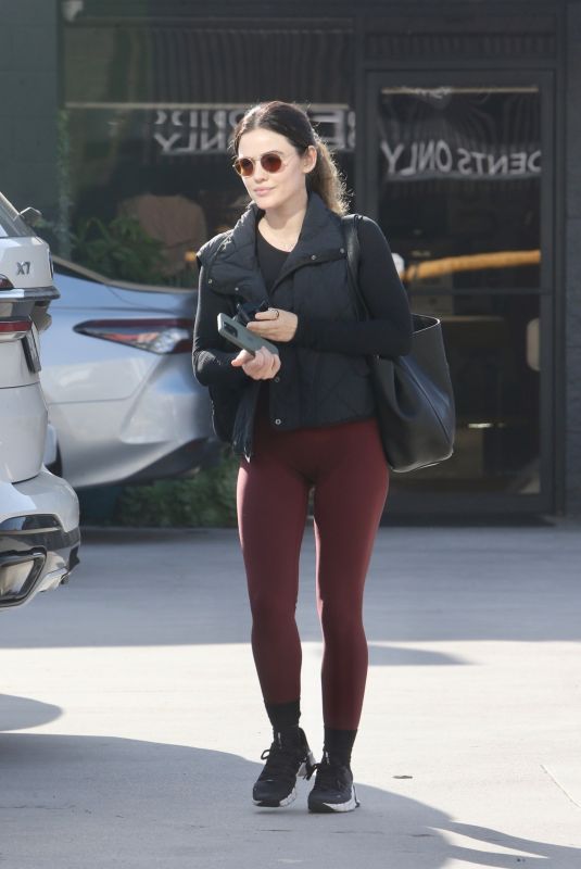 LUCY HALE Leaves a Gym in Los Angeles 12/28/2023