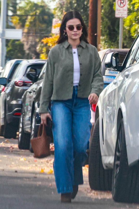 LUCY HALE Leaves All Time Cafe in Los Feliz 12/11/2023