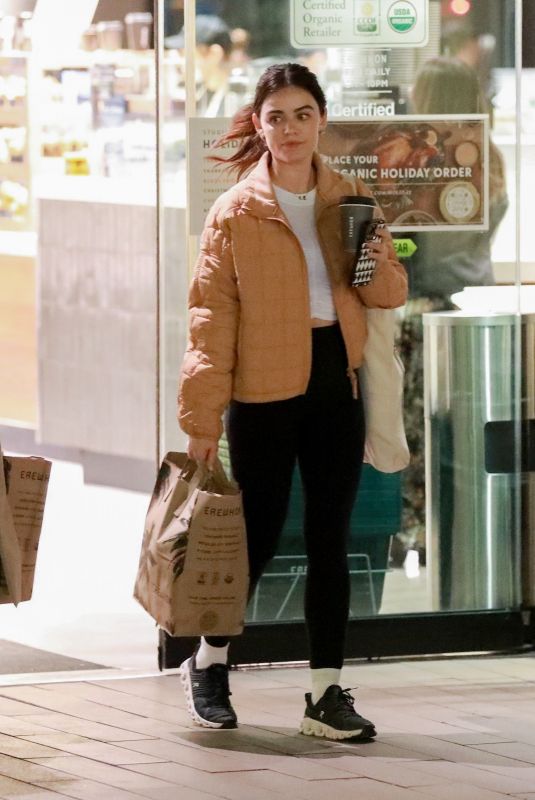 LUCY HALE Out for Grocery Shopping at Erewhon in Studio City 12/11/2023