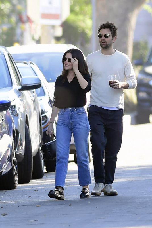 LUCY HALE Out on a Date with Drew Tarver in Los Angeles 12/06/2023