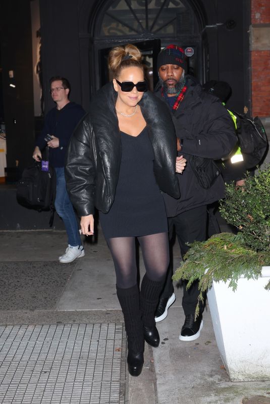 MARIAH CAREY Leaves a Recording Studio Session in New York 12/08/2023