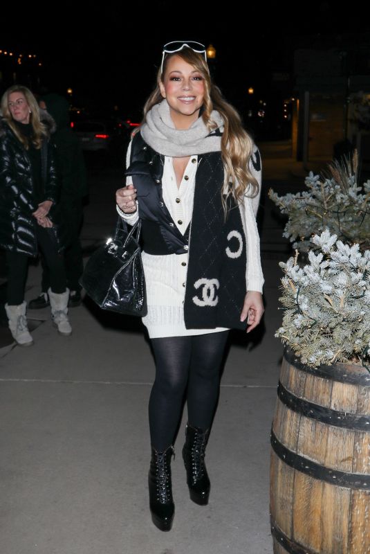 MARIAH CAREY Leaves French Alpine Bistro in Aspen 12/21/2023