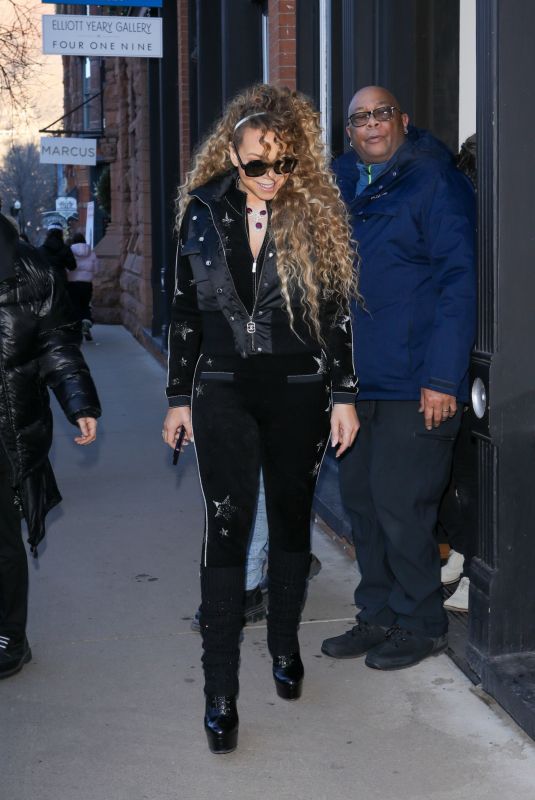 MARIAH CAREY Shopping at Valentino in Aspen 12/27/2023