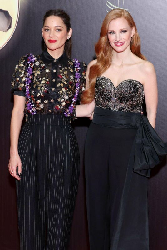 MARION COTILLARD and JESSICA CHASTAIN at 20th Marrakech International Film Festival Marrakech Morocco 12/02/2023