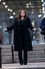 MARISKA HARGITAY on the Set of Law and Order: Special Victims Unit in Manhattan 12/20/2023
