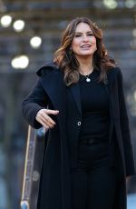 MARISKA HARGITAY on the Set of Law and Order: Special Victims Unit in Manhattan 12/20/2023